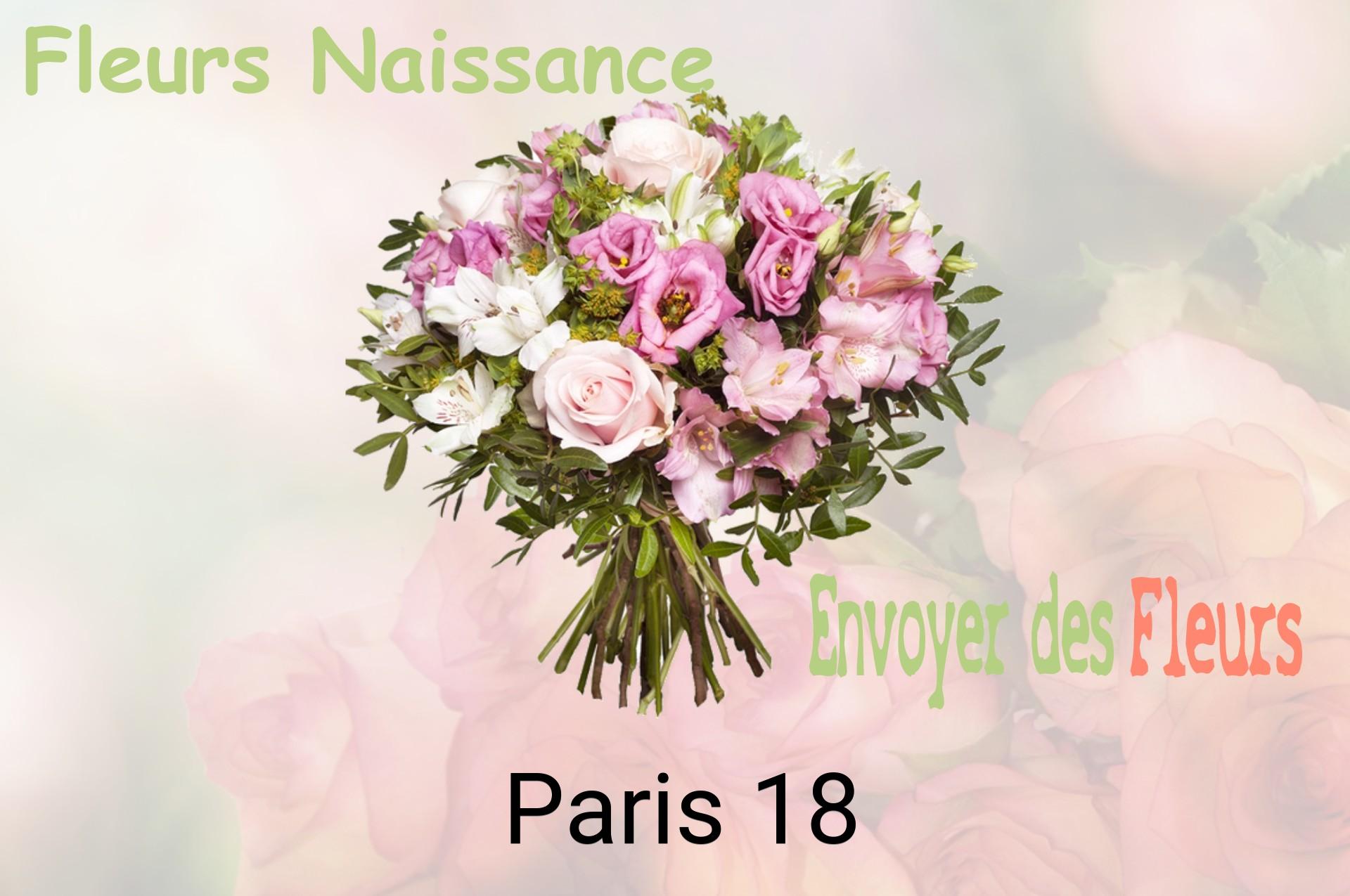 Bouquet de fleurs de naissance livré à Paris-18