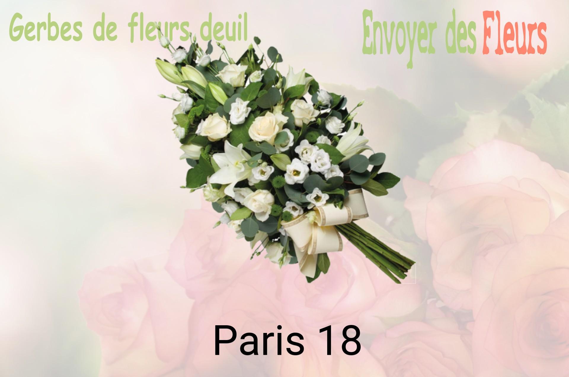 Gerbe de fleurs de deuil livrée à Paris-18